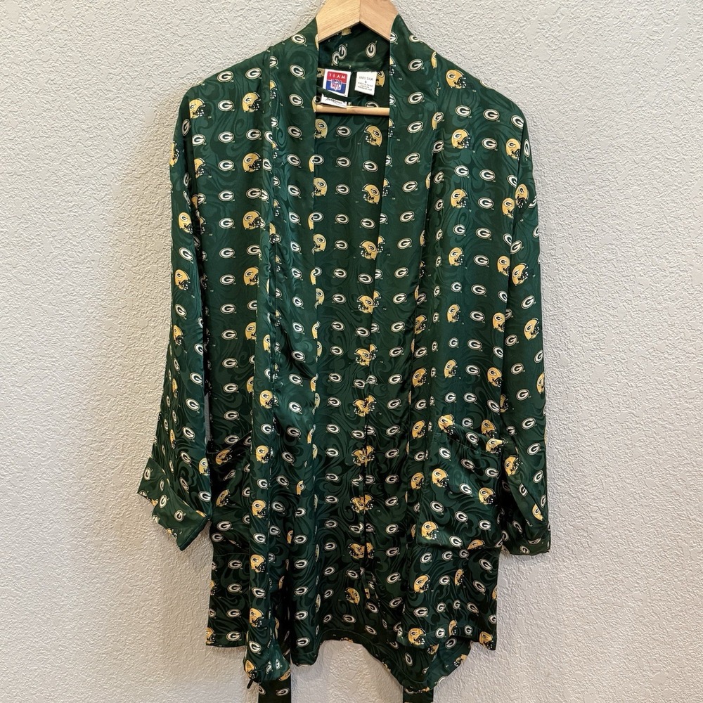 Green Bay Packers 100% Silk Robe Team NFL by ProMoves for Women